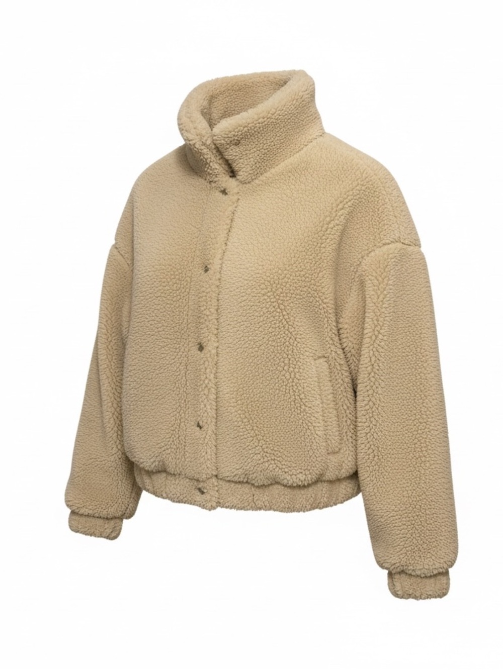 Women's Beige Sherpa Fleece Jacket